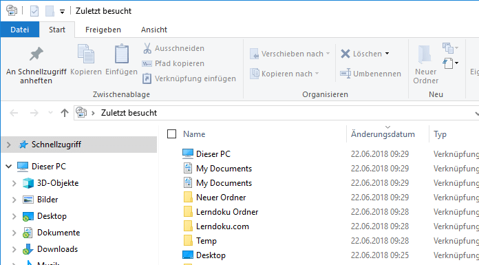 Windows 10 Zuletzt Verwendete Dateien Anzeigen
