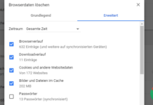 Browser-Cache leeren – Google Chrome