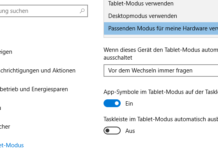 Windows 10: Mein Computer startet automatisch im Tablet-Modus
