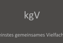 kgV – kleinstes gemeinsames Vielfaches berechnen