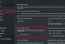Steam – FPS im Spiel anzeigen